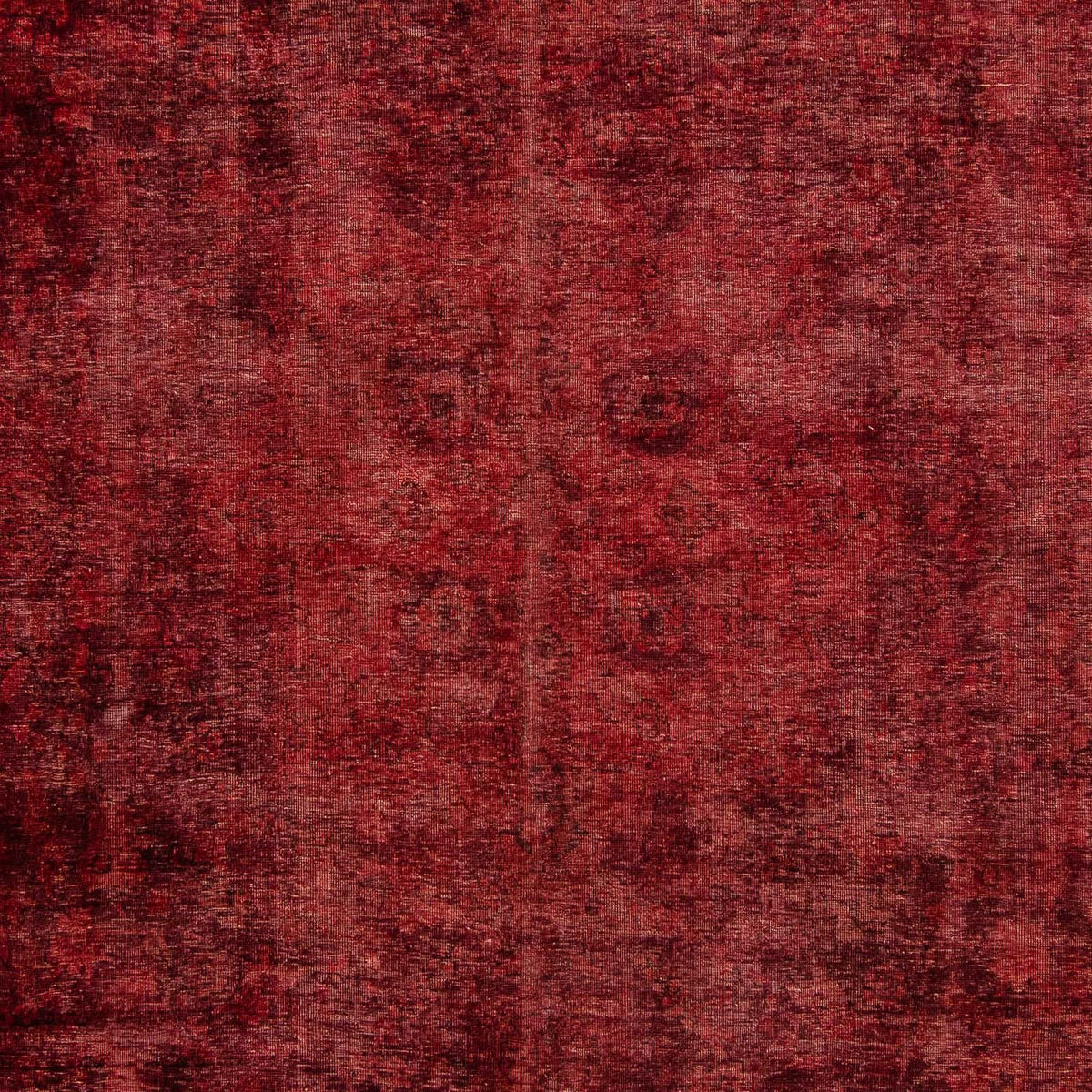 Vintage tæppe - 398 x 300 cm - mørkerød