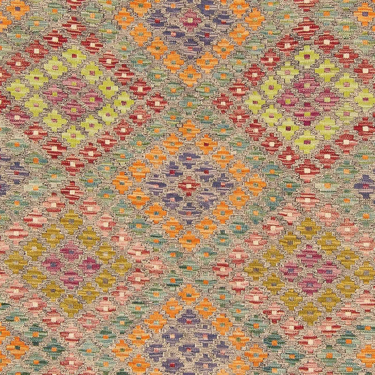 Kelim Carpet - Splash - 241 x 202 cm - flerfarvet