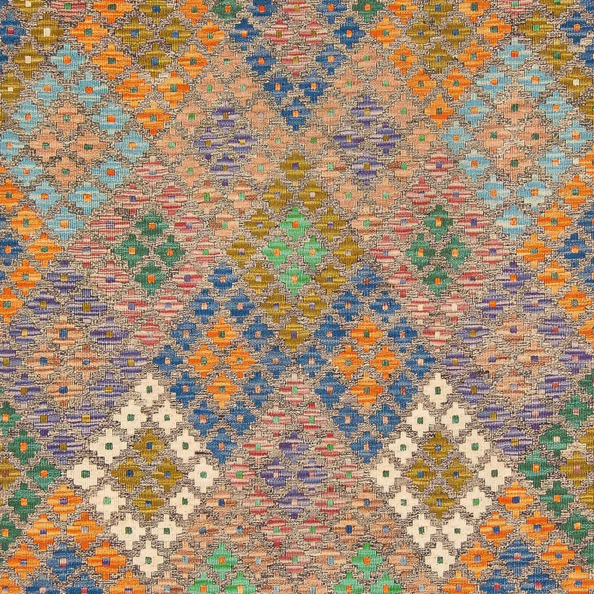 Kelim Carpet - Splash - 290 x 202 cm - flerfarvet