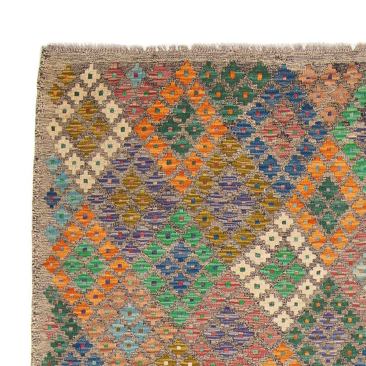 Kelim Carpet - Splash - 290 x 202 cm - flerfarvet