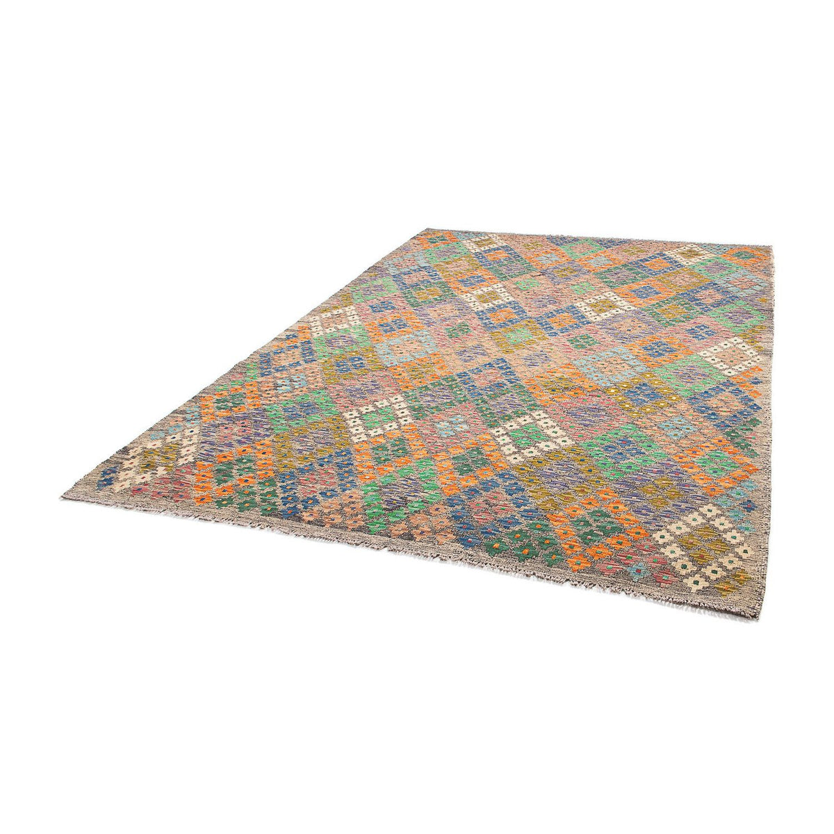 Kelim Carpet - Splash - 290 x 202 cm - flerfarvet