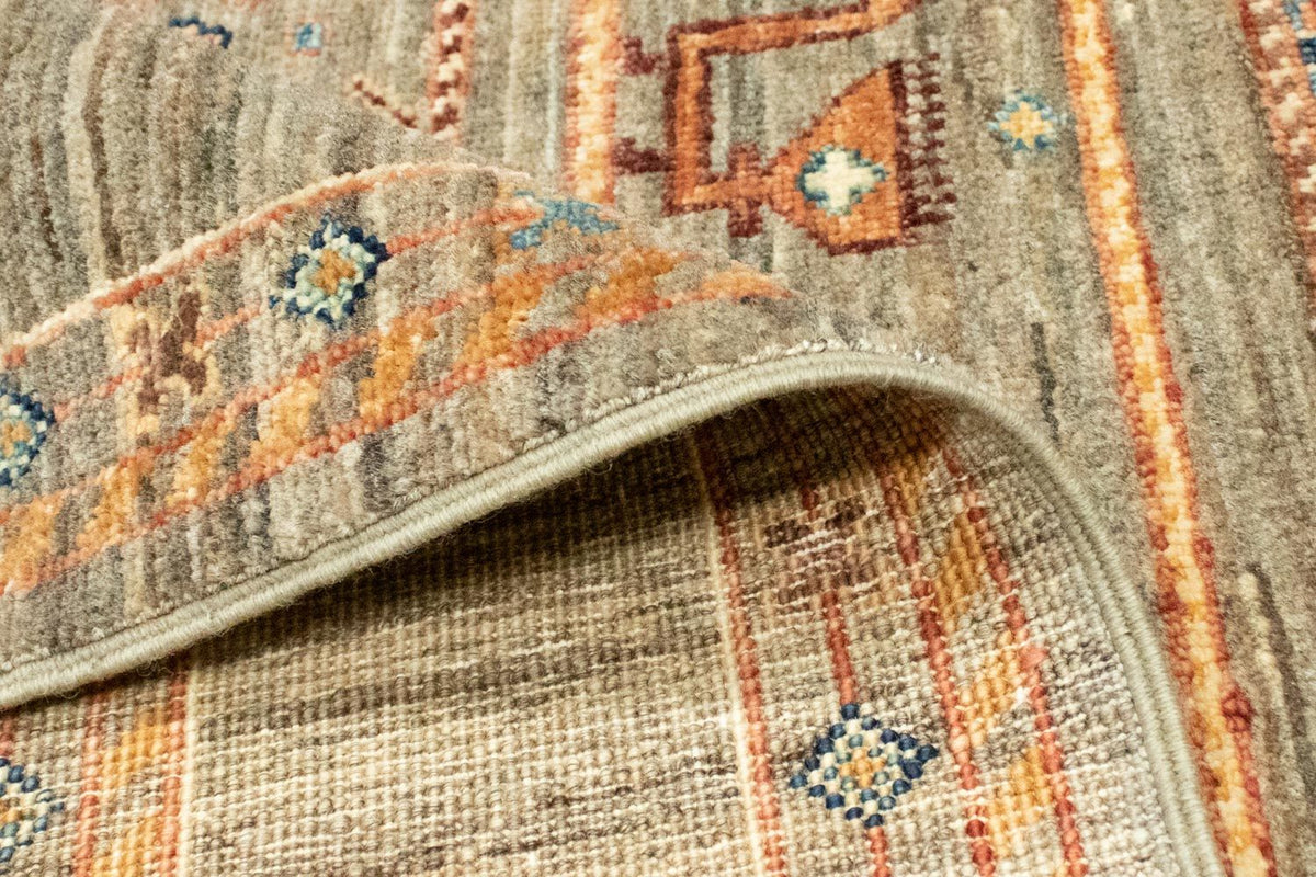 Afghansk tæppe - 199 x 150 cm - grå