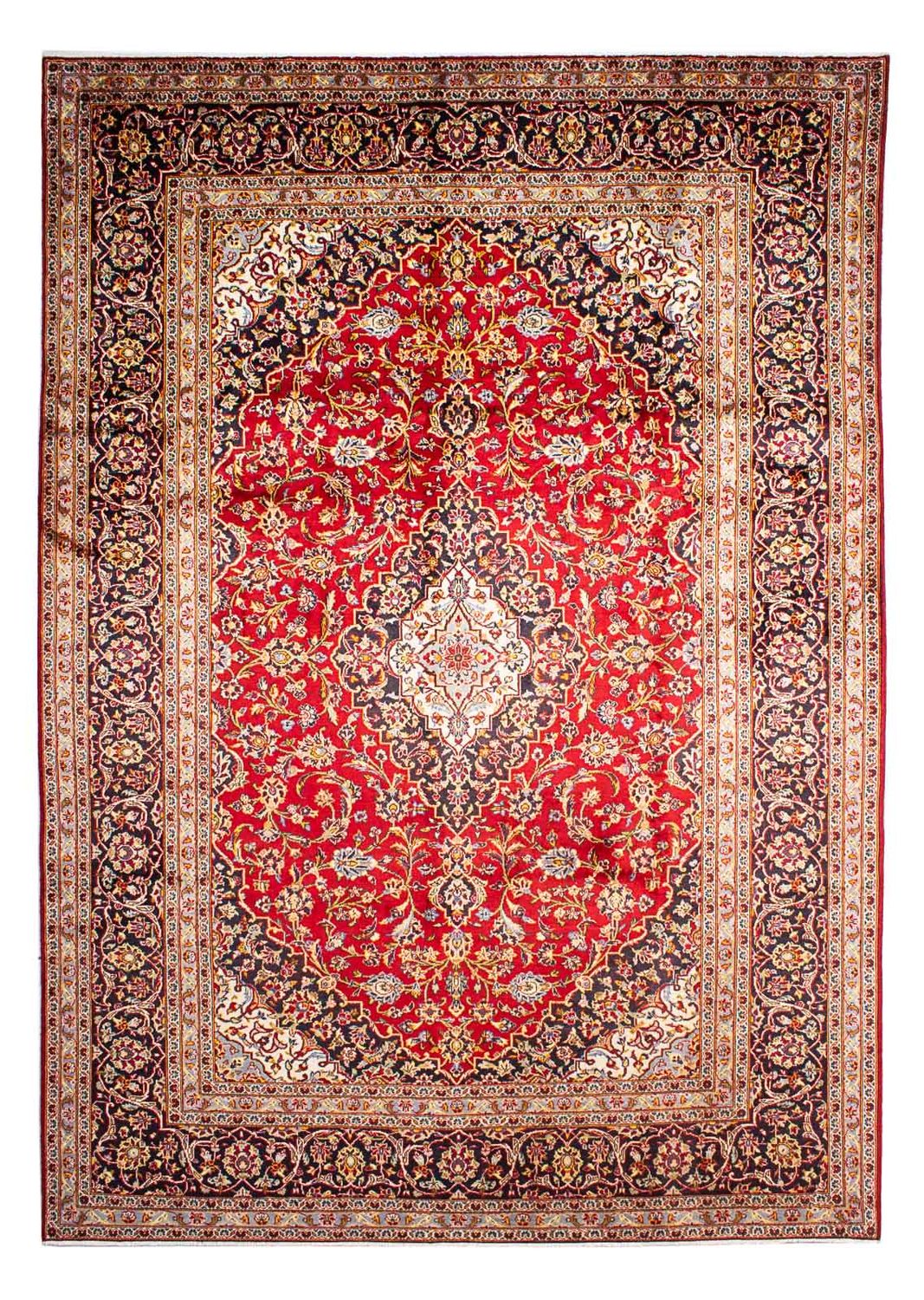 Persisk tæppe - Keshan - 353 x 251 cm - rød