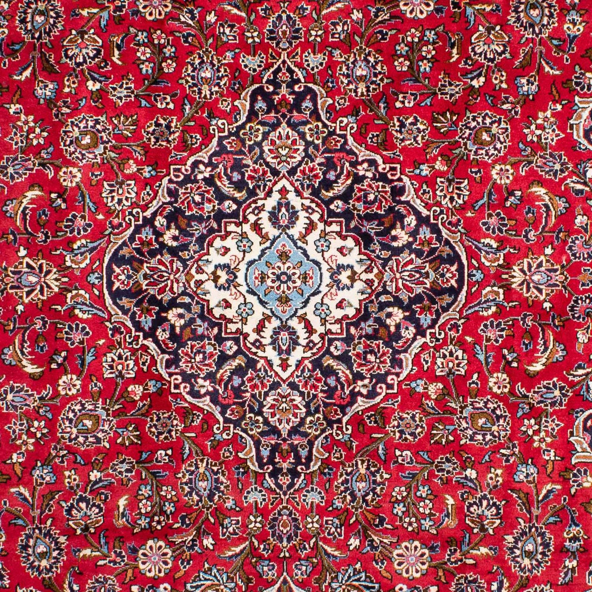 Persisk tæppe - Keshan - 354 x 253 cm - mørkerød