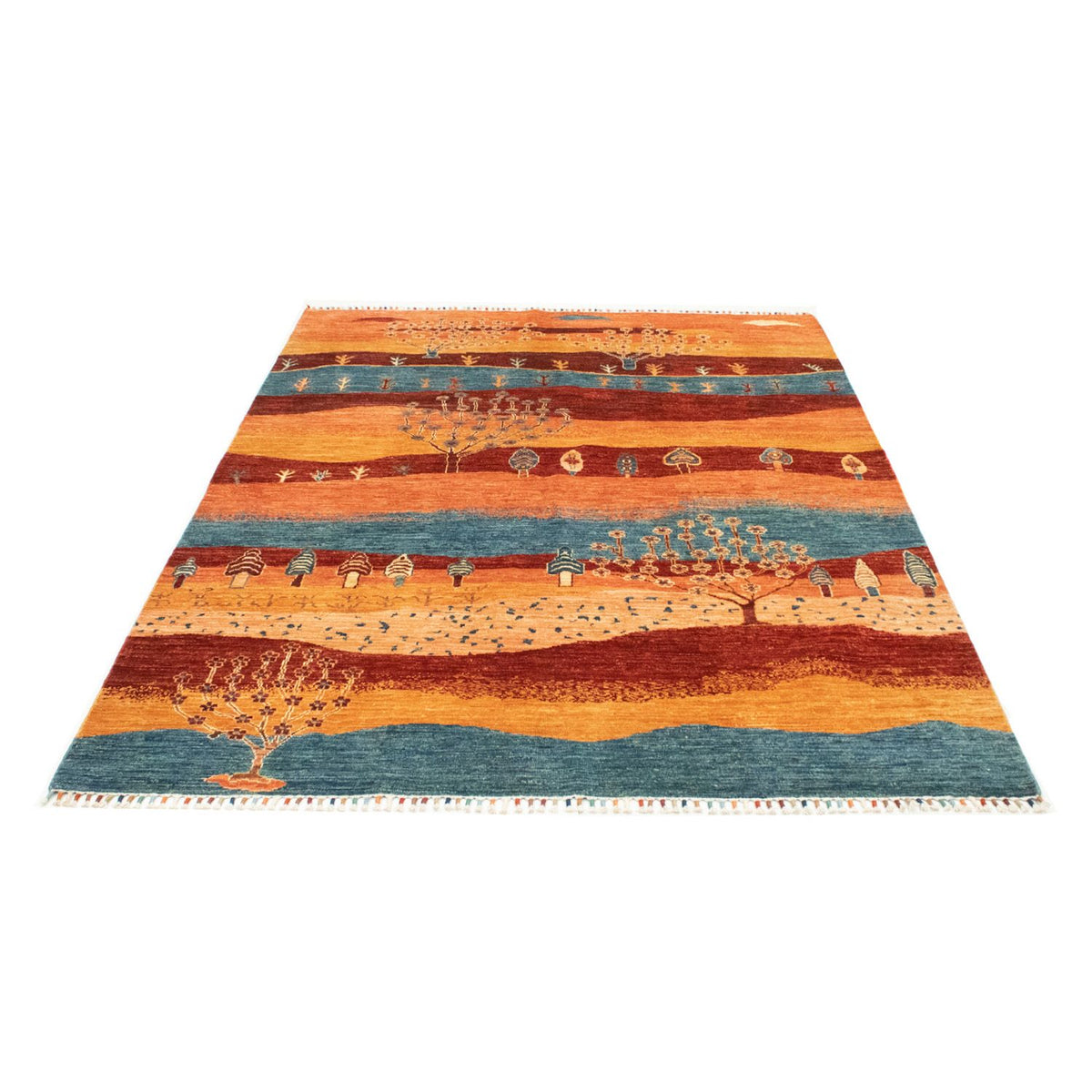 Gabbeh Tæppe - Loribaft Persisk - 204 x 150 cm - flerfarvet