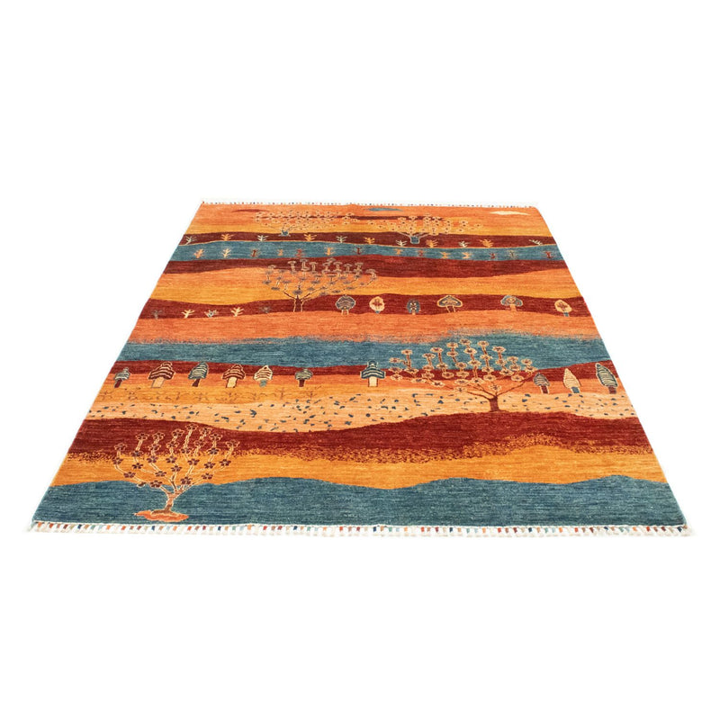 Gabbeh Tæppe - Loribaft Persisk - 204 x 150 cm - flerfarvet