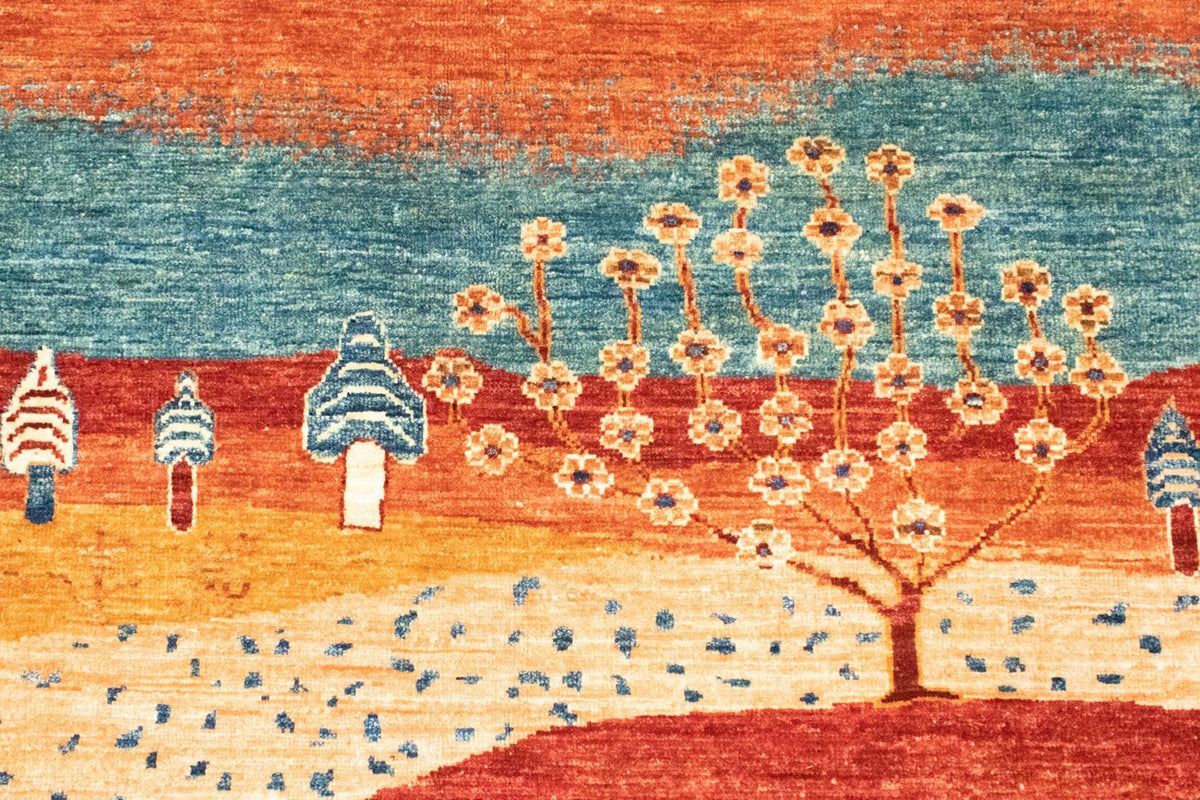 Gabbeh Tæppe - Loribaft Persisk - 206 x 157 cm - flerfarvet