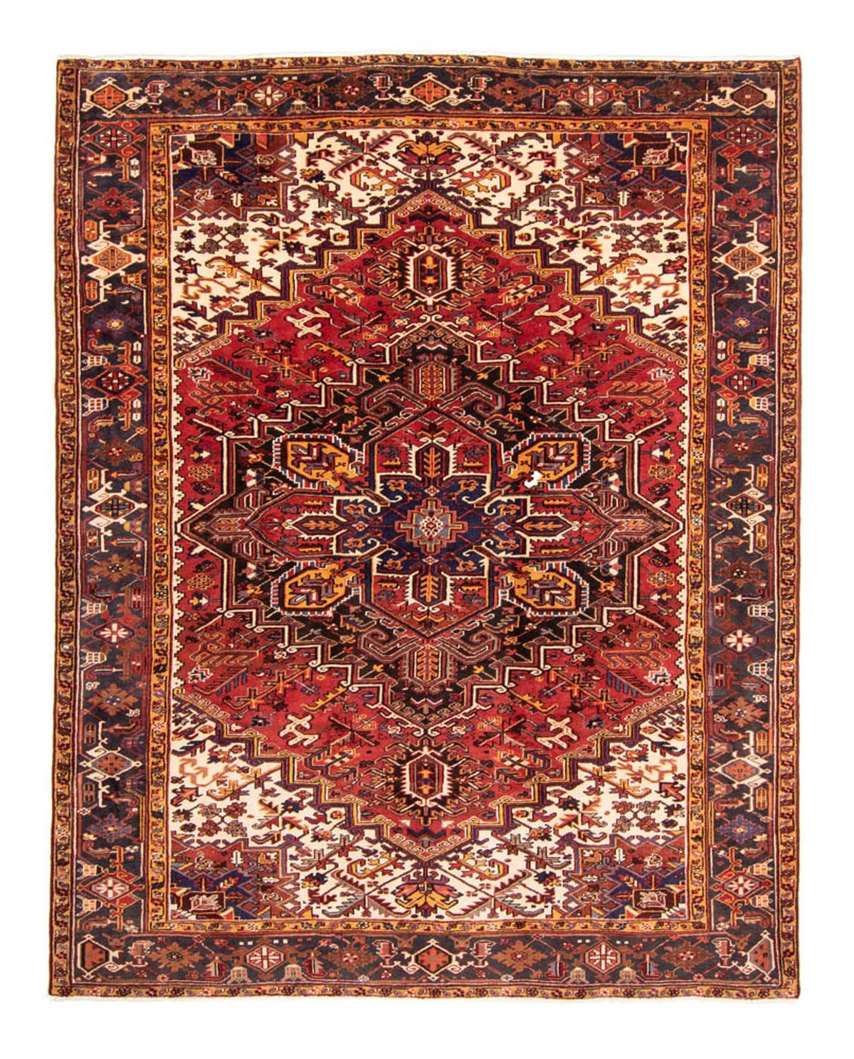 Persisk tæppe - Nomadisk - 329 x 254 cm - mørkerød