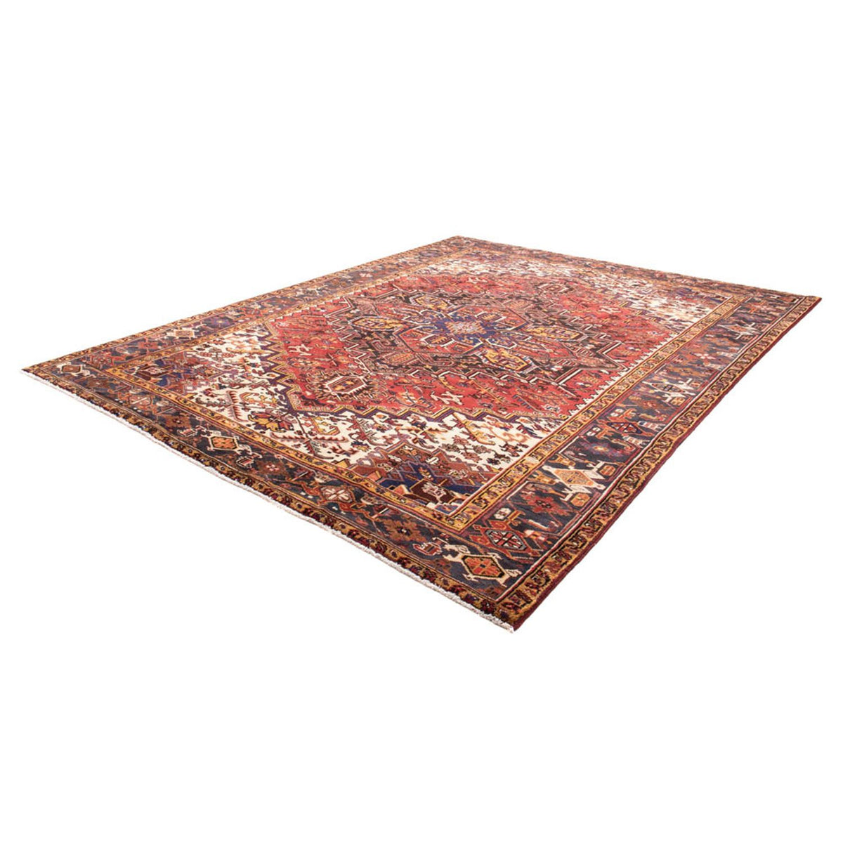 Persisk tæppe - Nomadisk - 329 x 254 cm - mørkerød