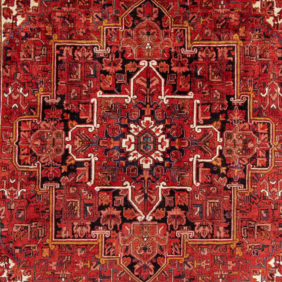 Persisk tæppe - Nomadisk - 391 x 286 cm - mørkerød