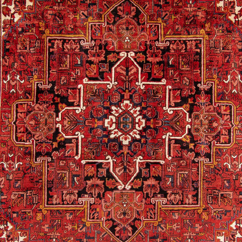 Persisk tæppe - Nomadisk - 391 x 286 cm - mørkerød