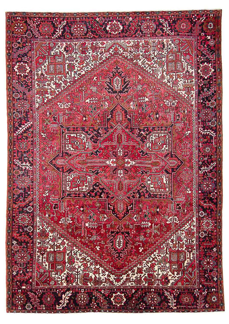 Persisk tæppe - Nomadisk - 363 x 274 cm - lysrød