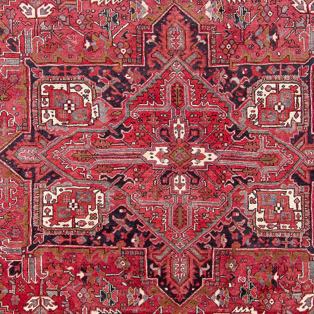 Persisk tæppe - Nomadisk - 363 x 274 cm - lysrød