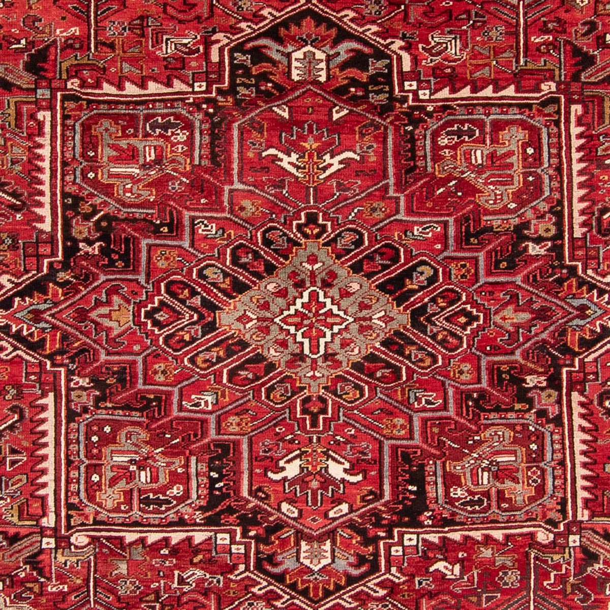 Persisk tæppe - Nomadisk - 361 x 267 cm - mørkerød