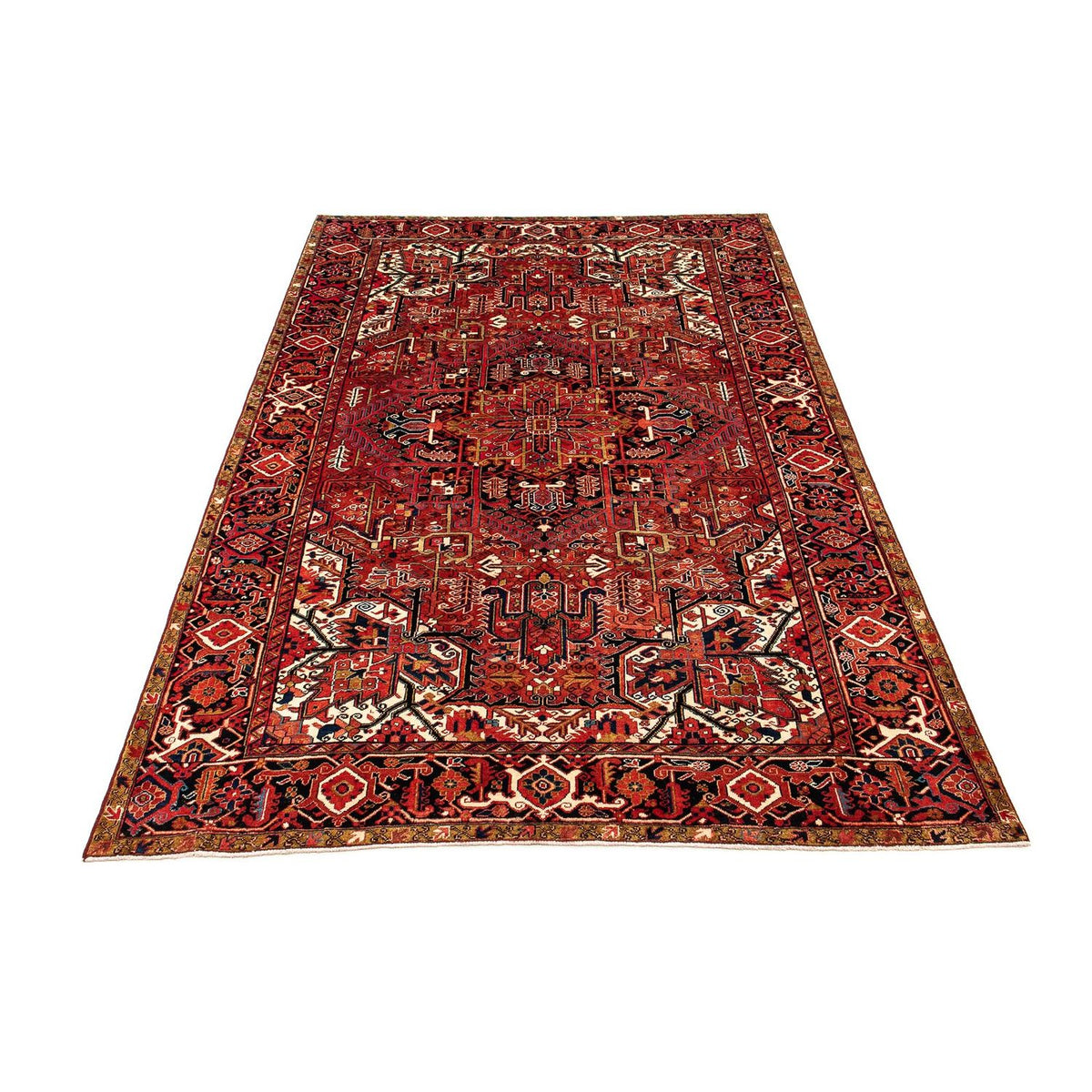 Persisk tæppe - Nomadisk - 380 x 260 cm - mørkerød