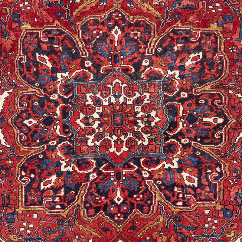 Persisk tæppe - Nomadisk - 354 x 334 cm - mørkerød