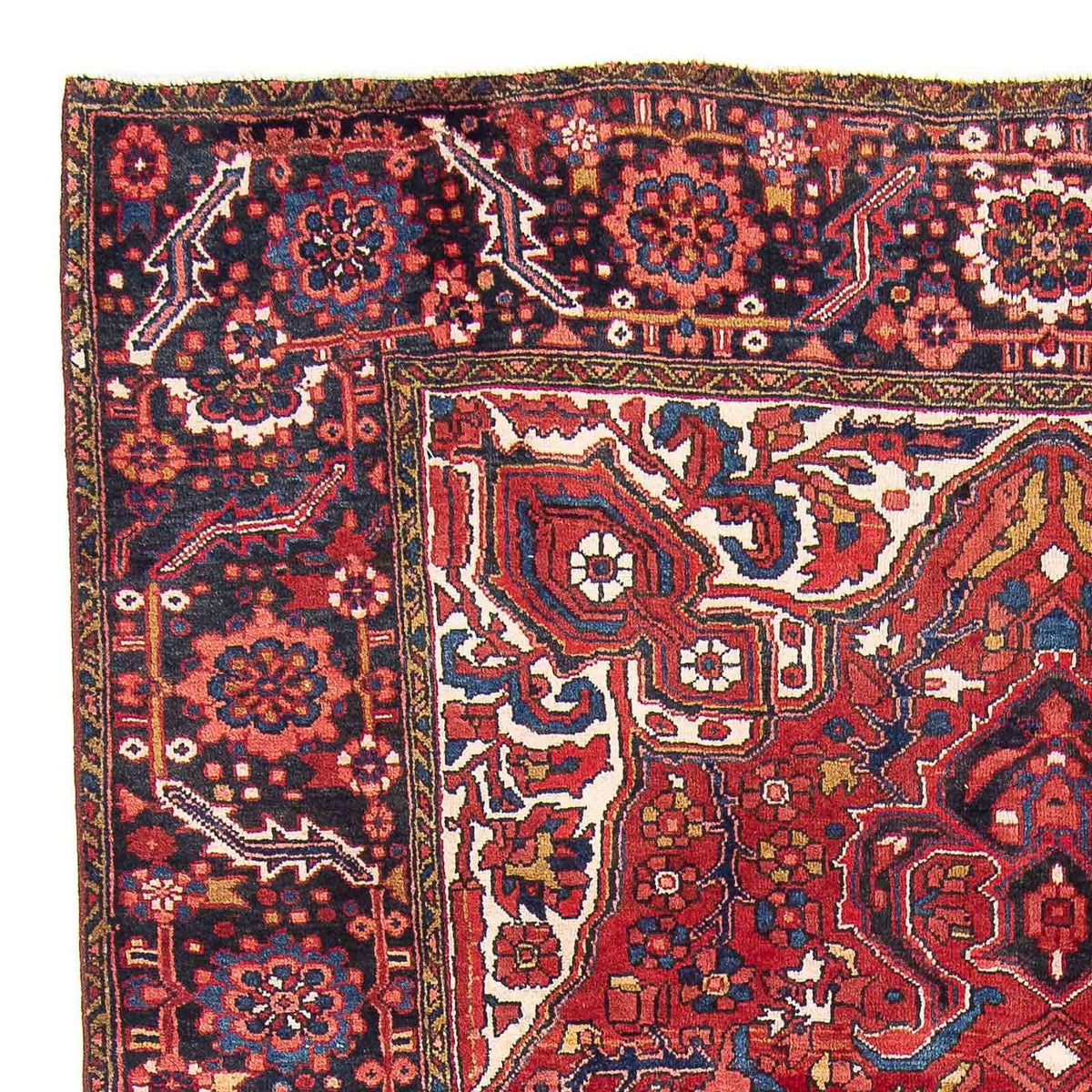 Persisk tæppe - Nomadisk - 354 x 334 cm - mørkerød