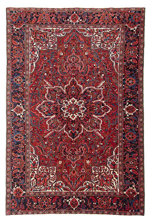 Persisk tæppe - Nomadisk - 349 x 244 cm - mørkerød