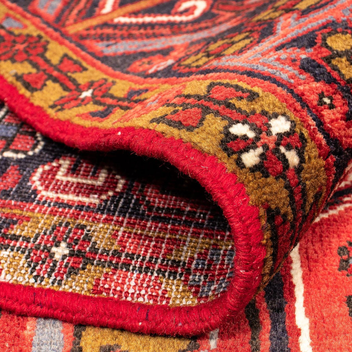 Persisk tæppe - Nomadisk - 398 x 298 cm - mørkerød