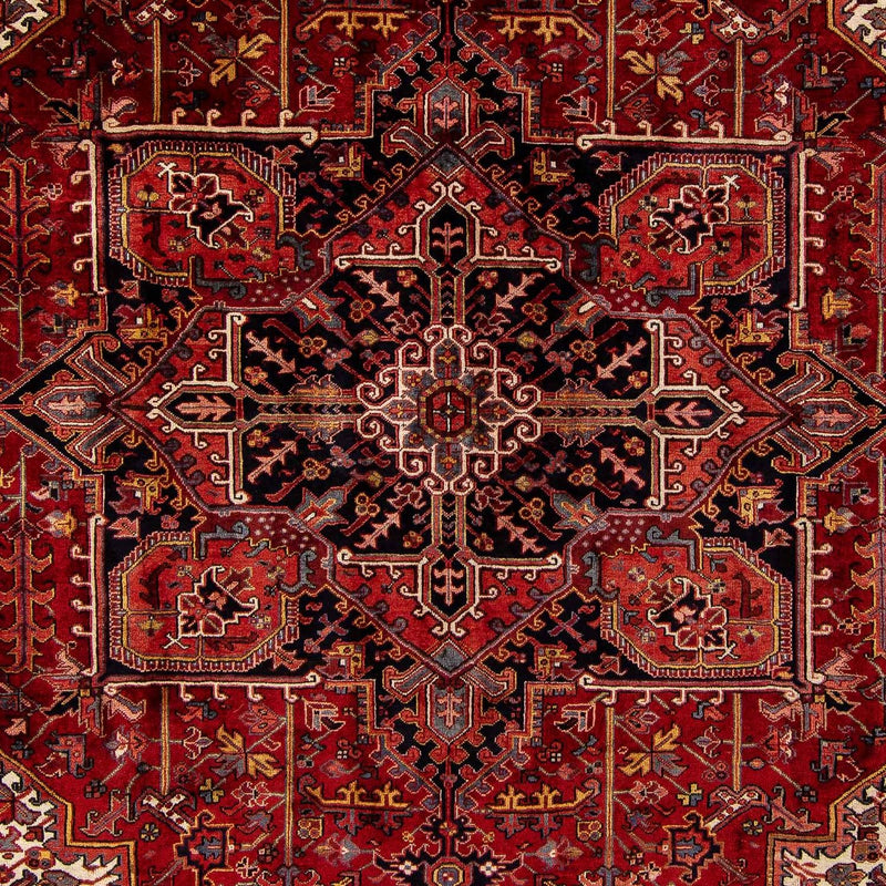 Persisk tæppe - Nomadisk - 380 x 310 cm - mørkerød