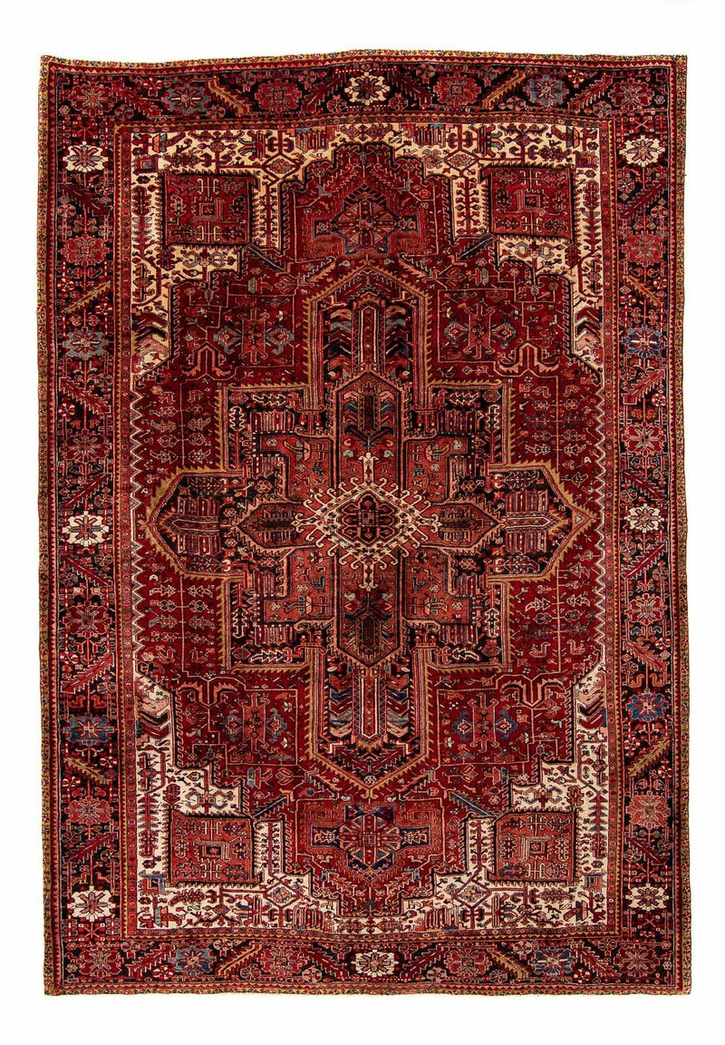 Persisk tæppe - Nomadisk - 397 x 304 cm - mørkerød