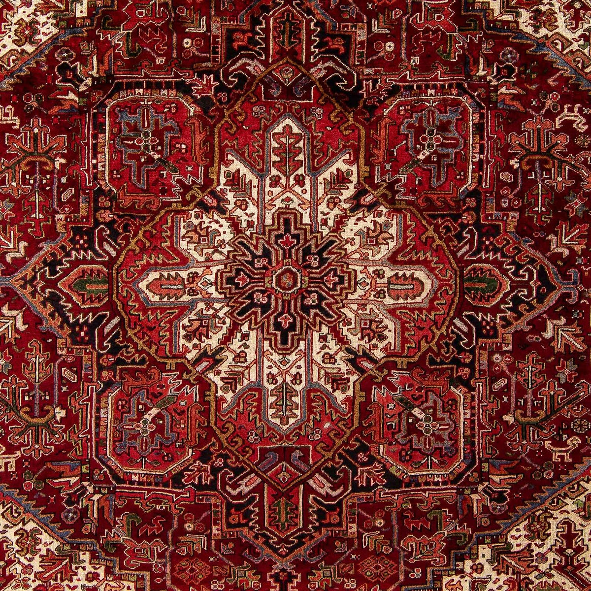 Persisk tæppe - Nomadisk - 388 x 300 cm - mørkerød