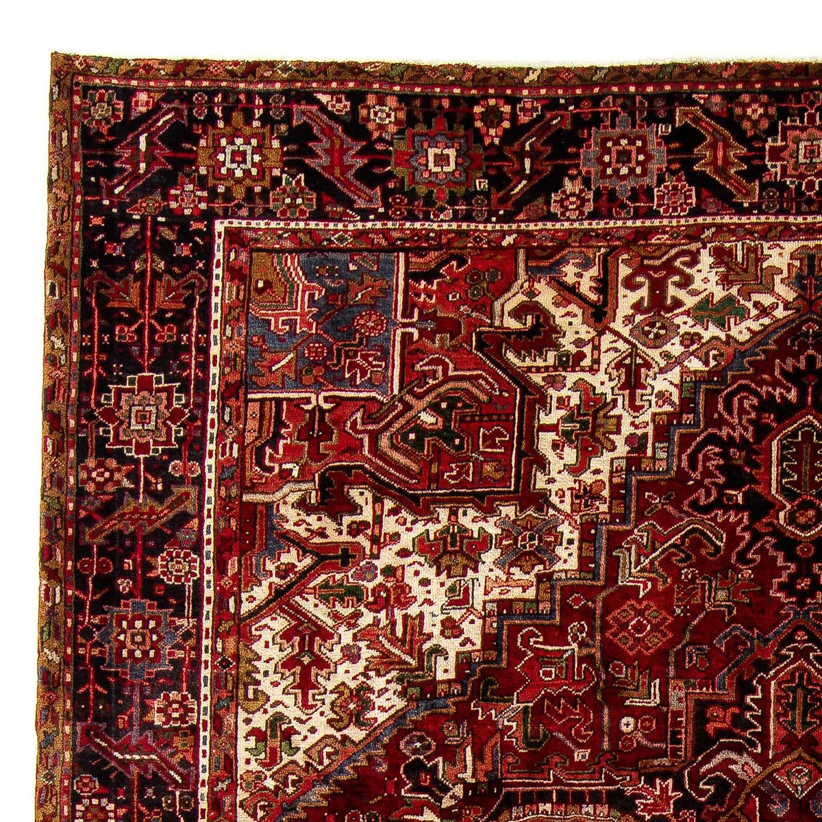 Persisk tæppe - Nomadisk - 388 x 300 cm - mørkerød