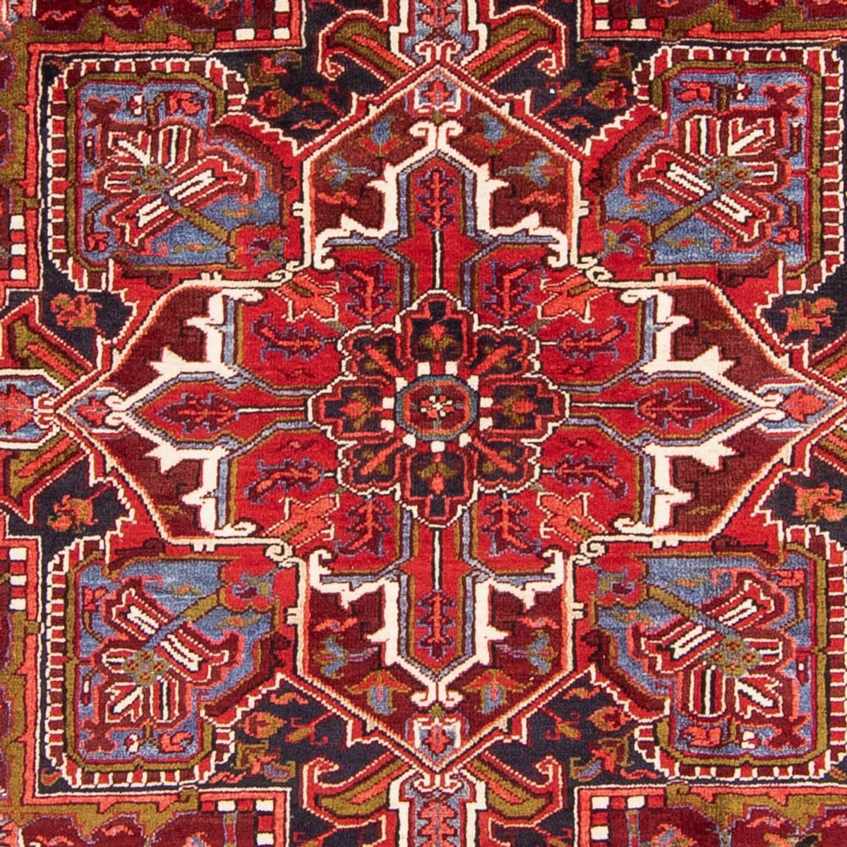 Persisk tæppe - Nomadisk - 348 x 223 cm - mørkerød