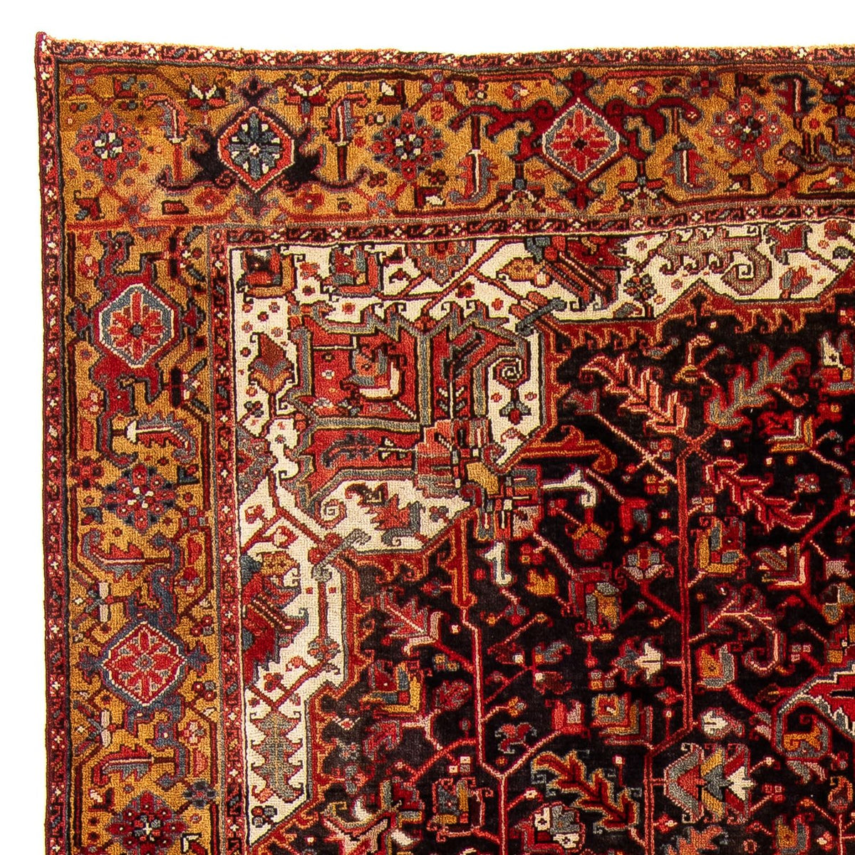 Persisk tæppe - Nomadisk - 388 x 282 cm - mørkerød