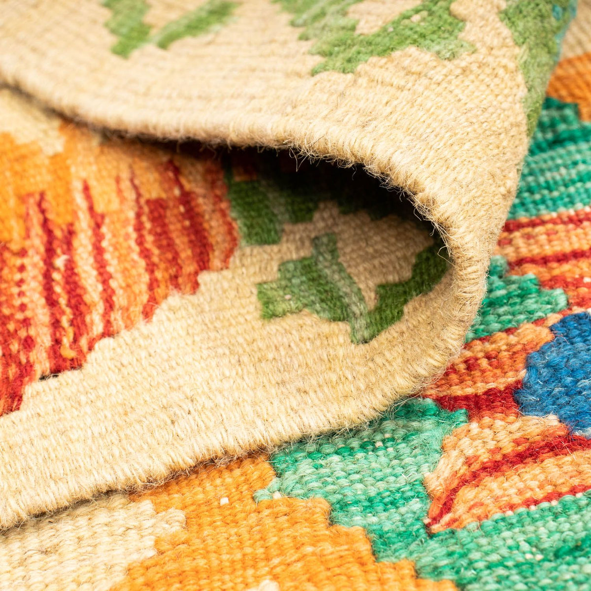 Kelim Carpet - Splash - 125 x 80 cm - flerfarvet