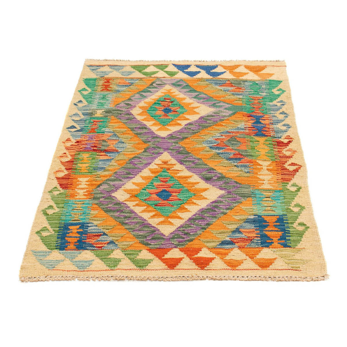 Kelim Carpet - Splash - 125 x 80 cm - flerfarvet