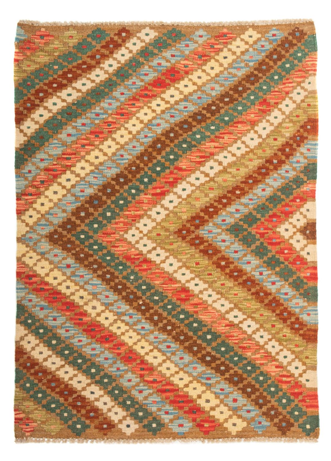 Kelim Carpet - Splash - 125 x 80 cm - flerfarvet