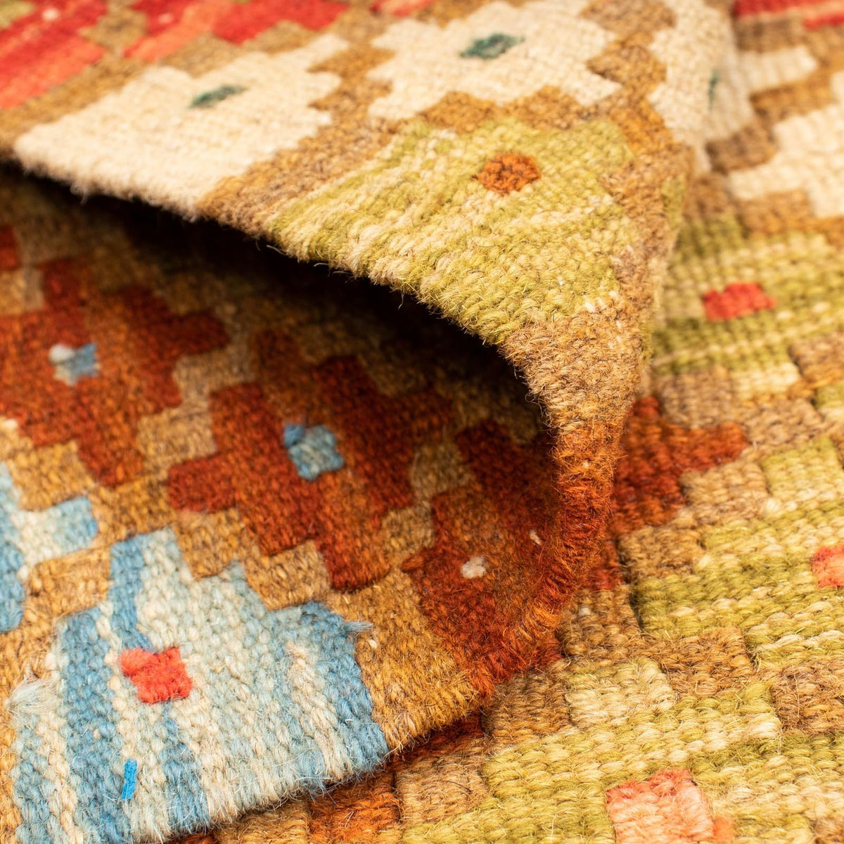 Kelim Carpet - Splash - 125 x 80 cm - flerfarvet