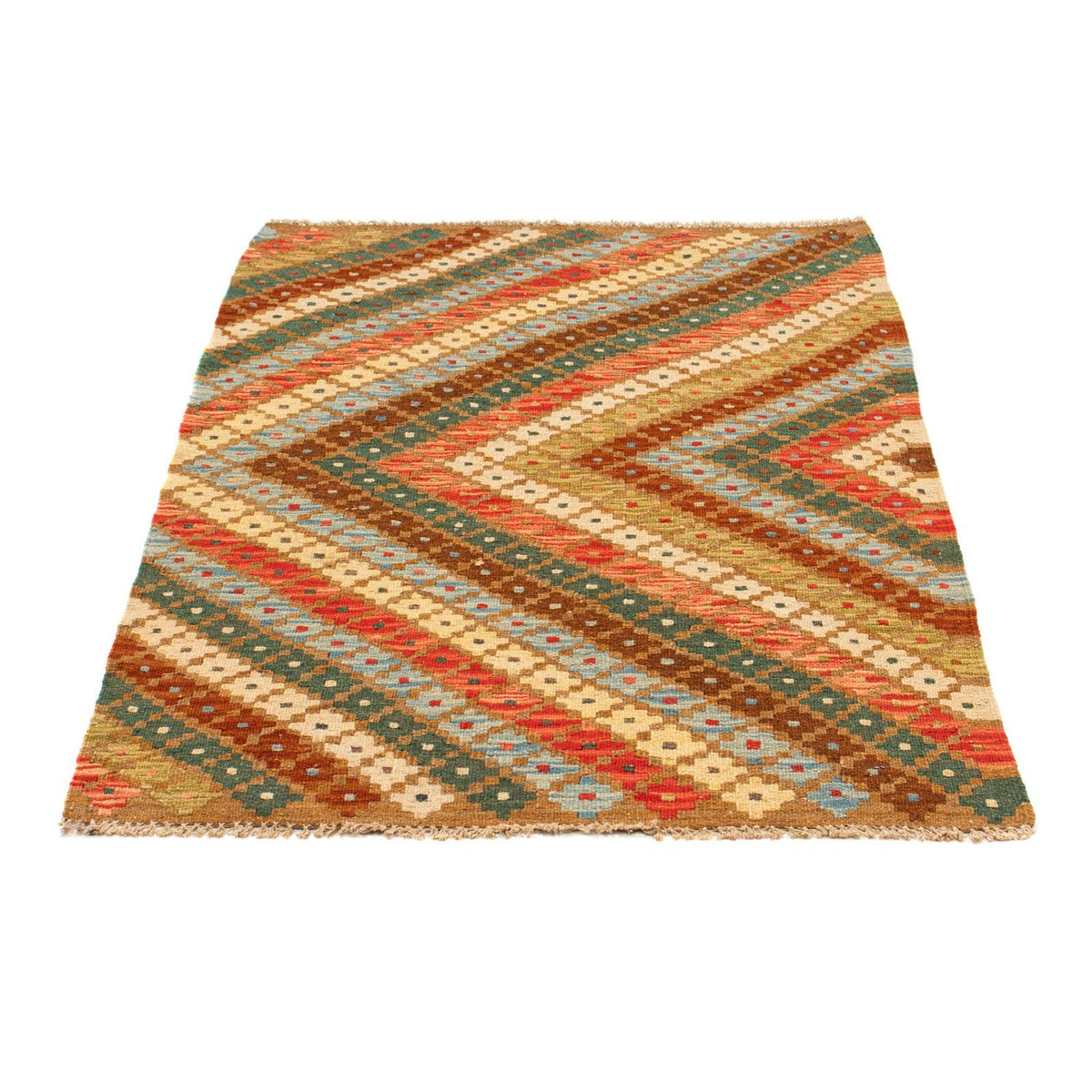 Kelim Carpet - Splash - 125 x 80 cm - flerfarvet