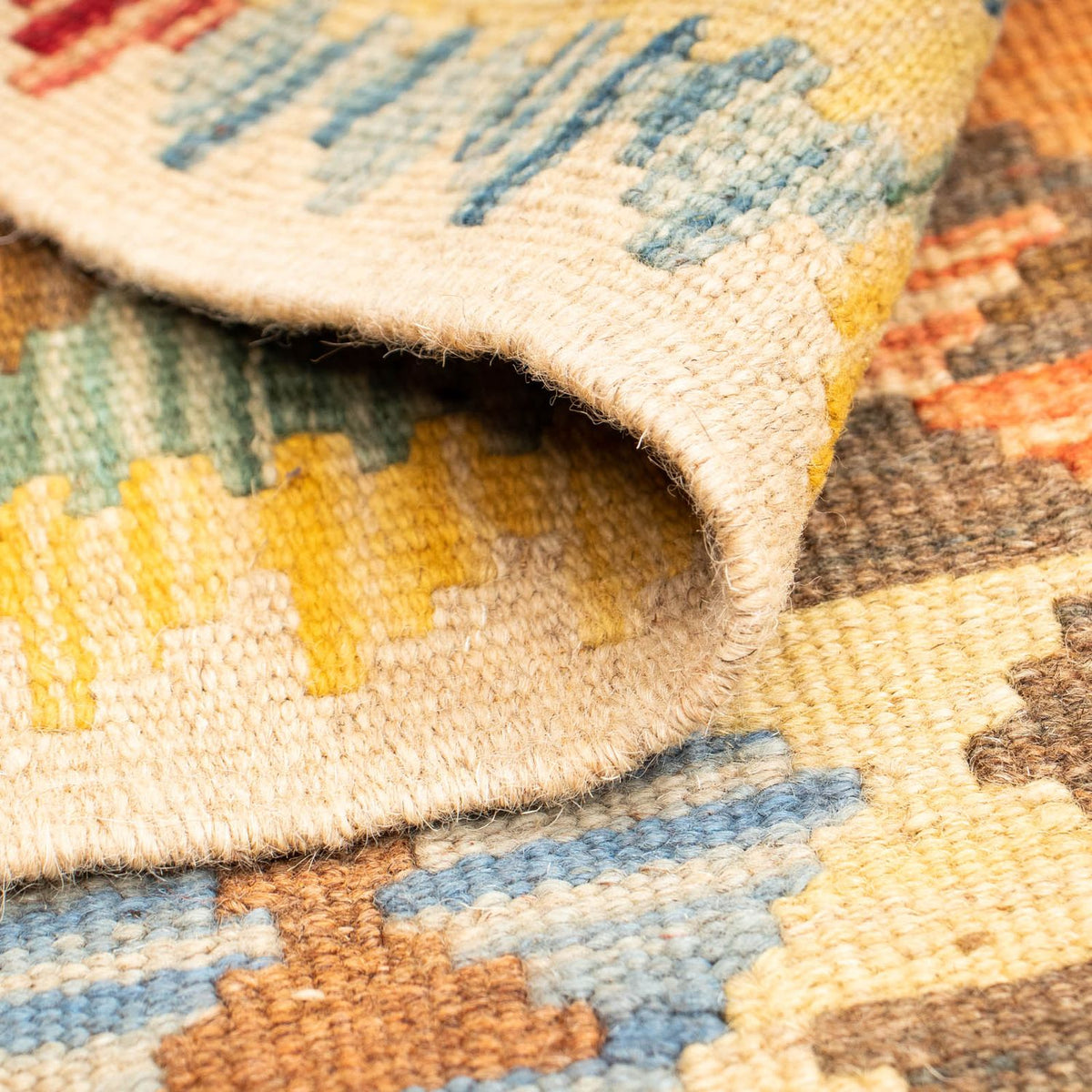 Kelim Carpet - Splash - 125 x 80 cm - flerfarvet