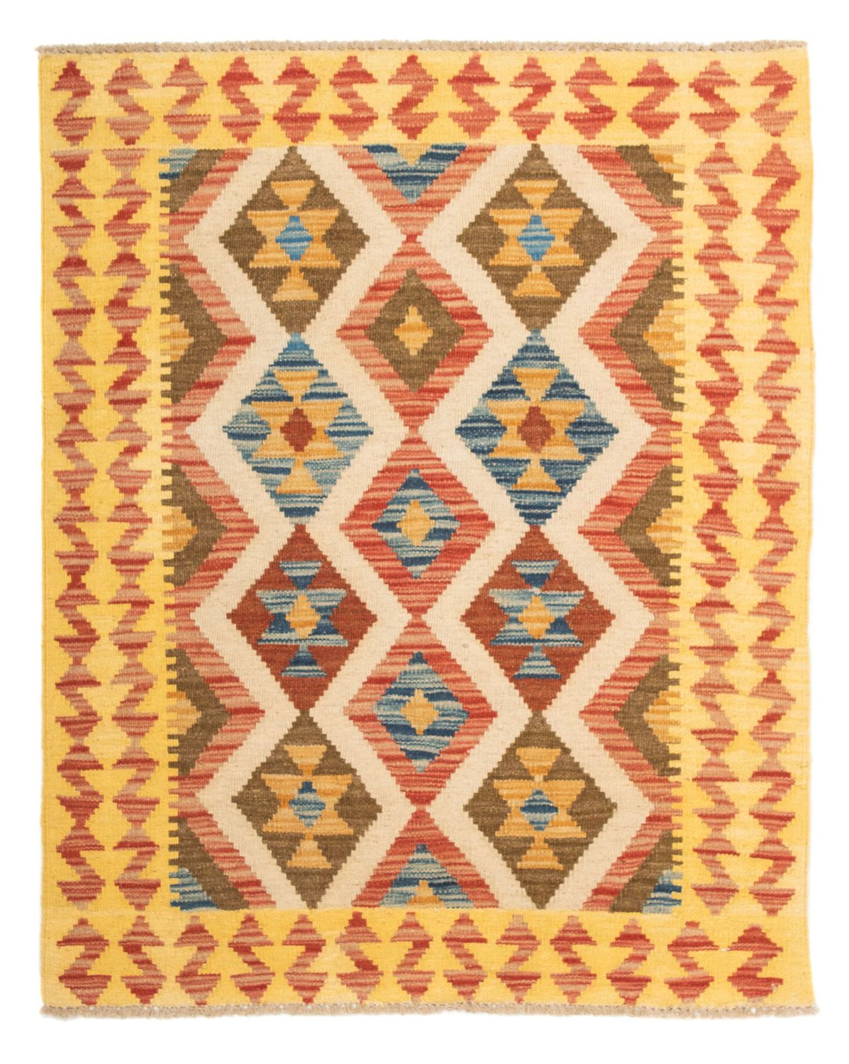 Kelim Carpet - Splash - 125 x 80 cm - flerfarvet