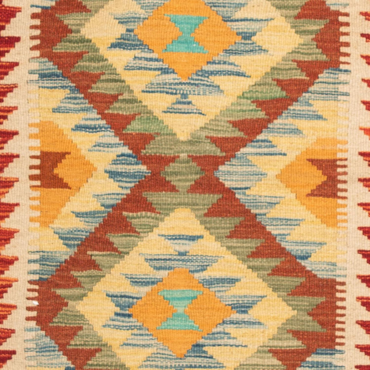 Kelim Carpet - Splash - 124 x 86 cm - flerfarvet