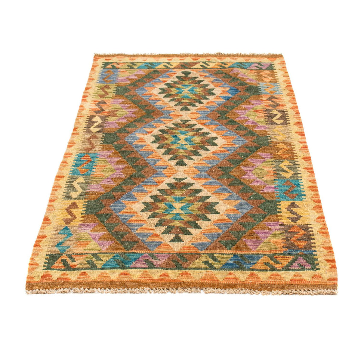 Kelim Carpet - Splash - 125 x 80 cm - flerfarvet