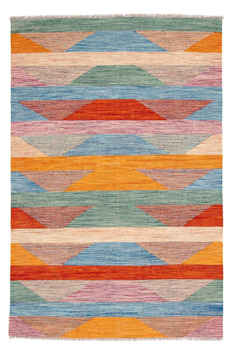 Kelim Carpet - Splash - 244 x 159 cm - flerfarvet