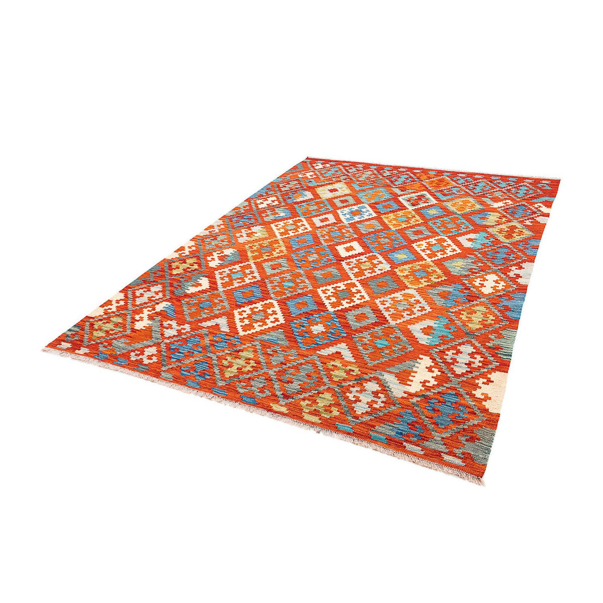 Kelim Carpet - Splash - 226 x 170 cm - flerfarvet