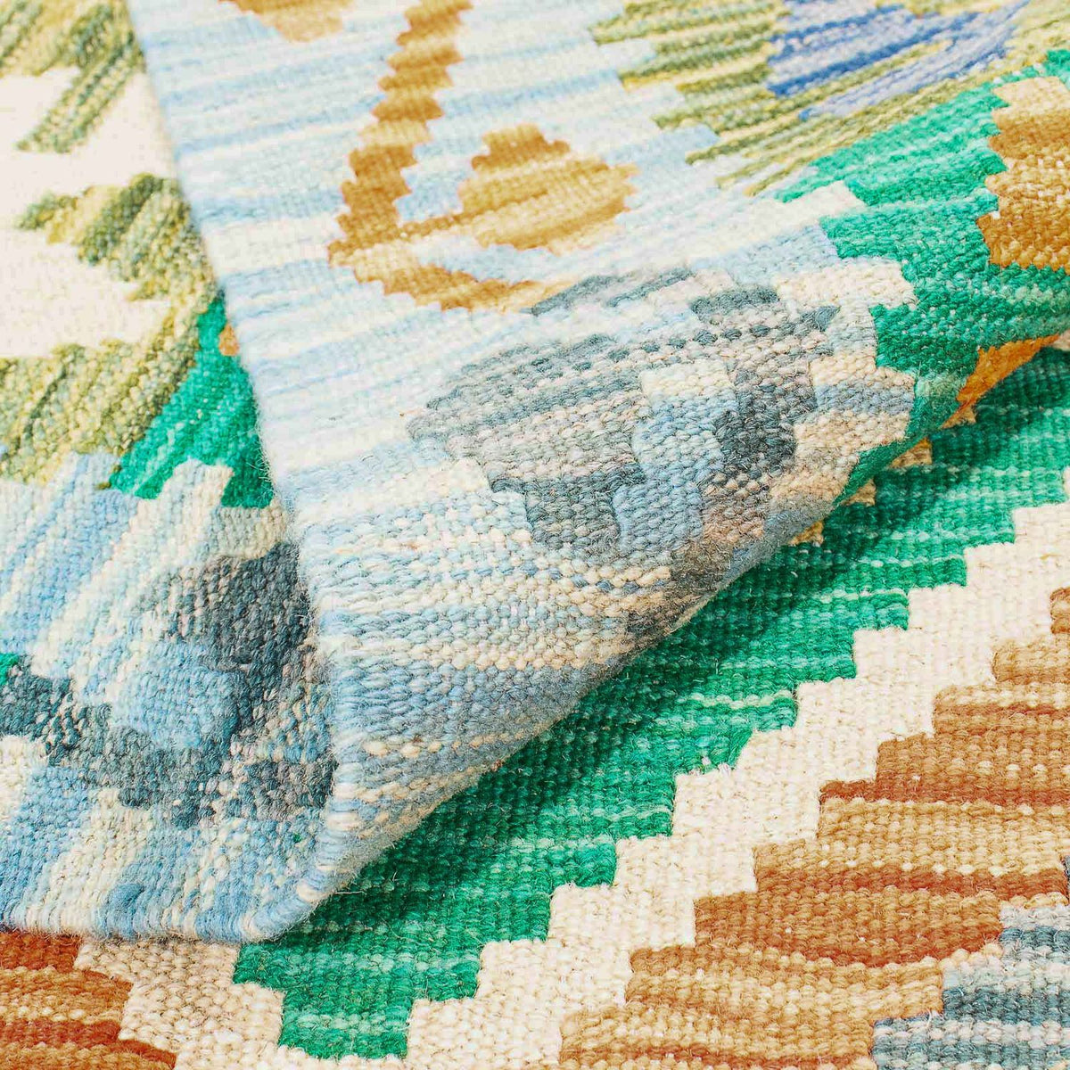 Kelim Carpet - Splash - 245 x 185 cm - flerfarvet