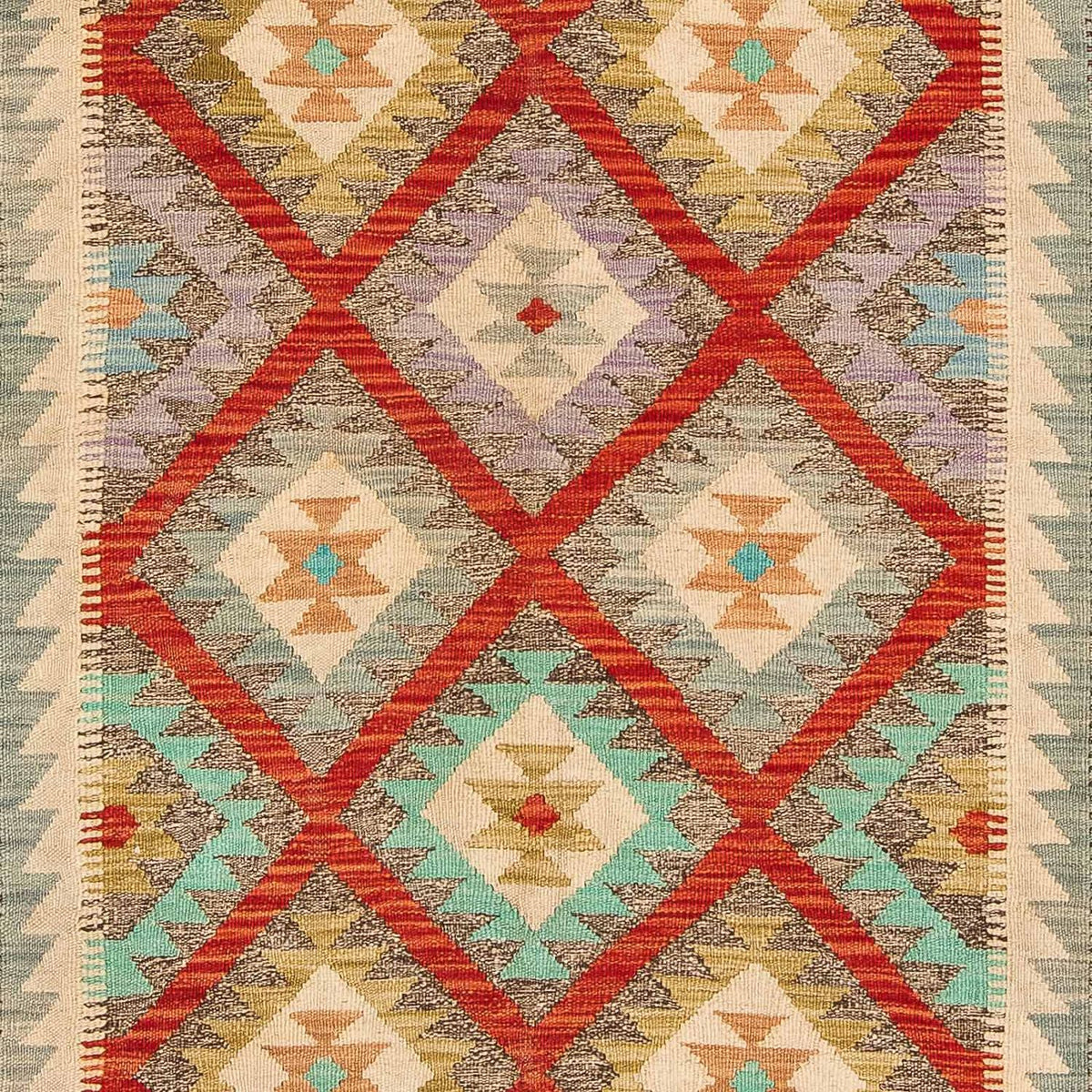 Kelim Carpet - Splash - 239 x 174 cm - flerfarvet