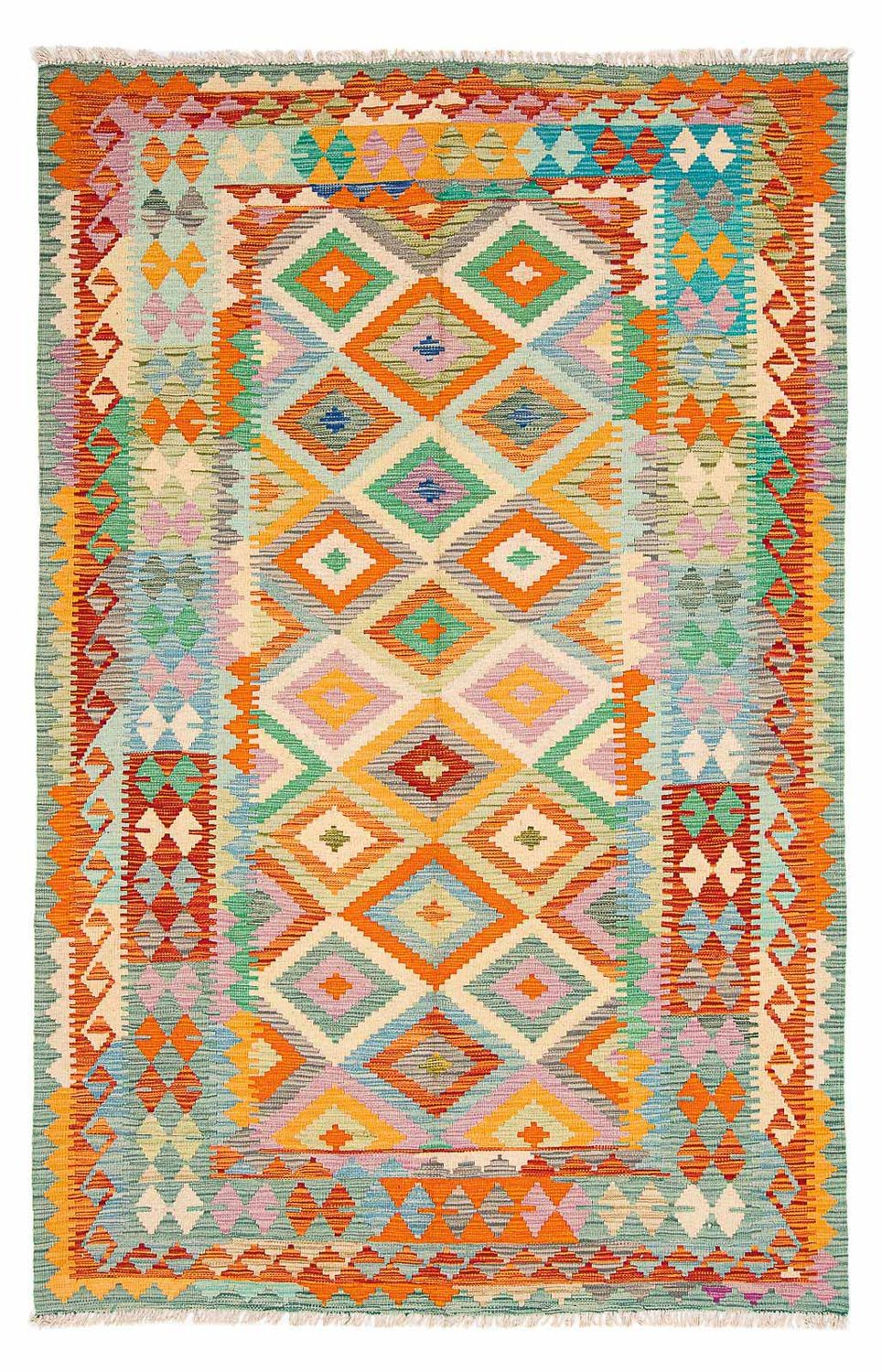 Kelim Carpet - Splash - 250 x 169 cm - flerfarvet