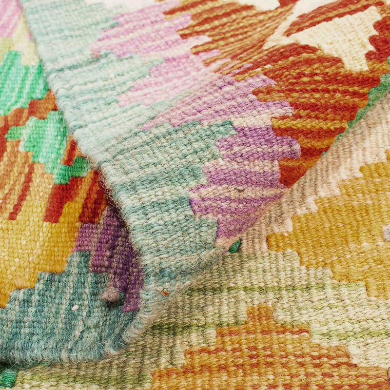 Kelim Carpet - Splash - 250 x 169 cm - flerfarvet