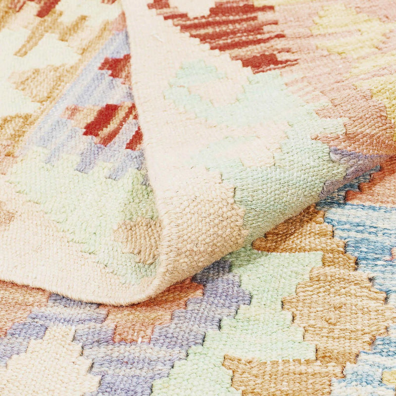 Kelim Carpet - Splash - 193 x 158 cm - flerfarvet