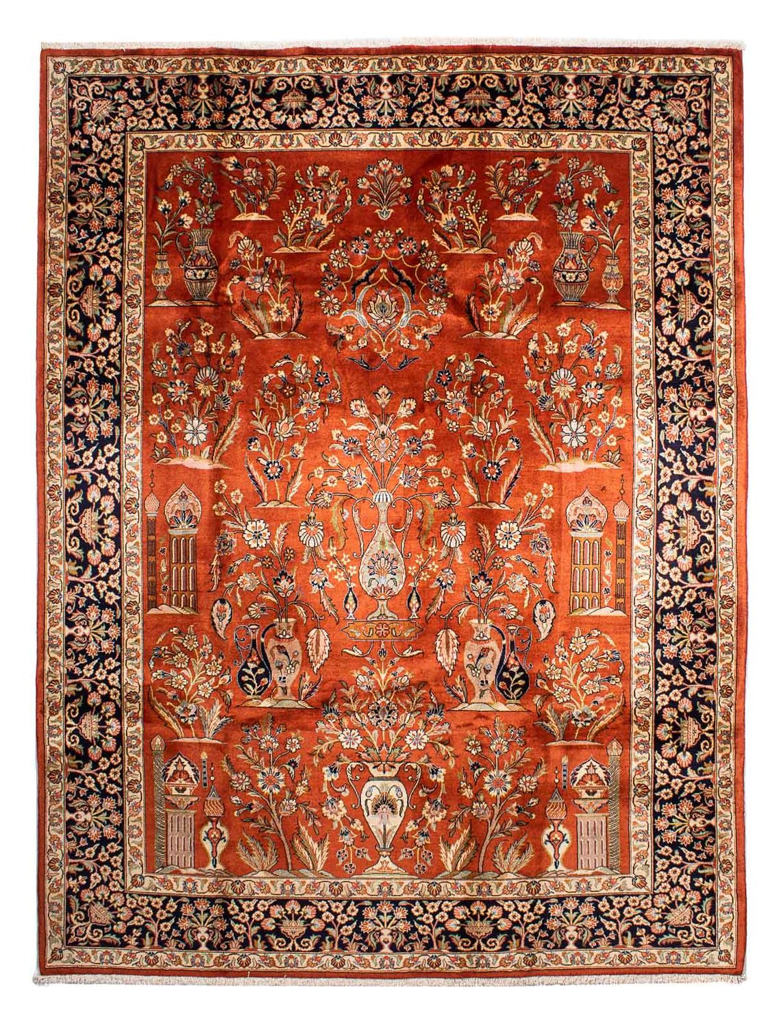 Persisk tæppe - Keshan - 276 x 215 cm - rust
