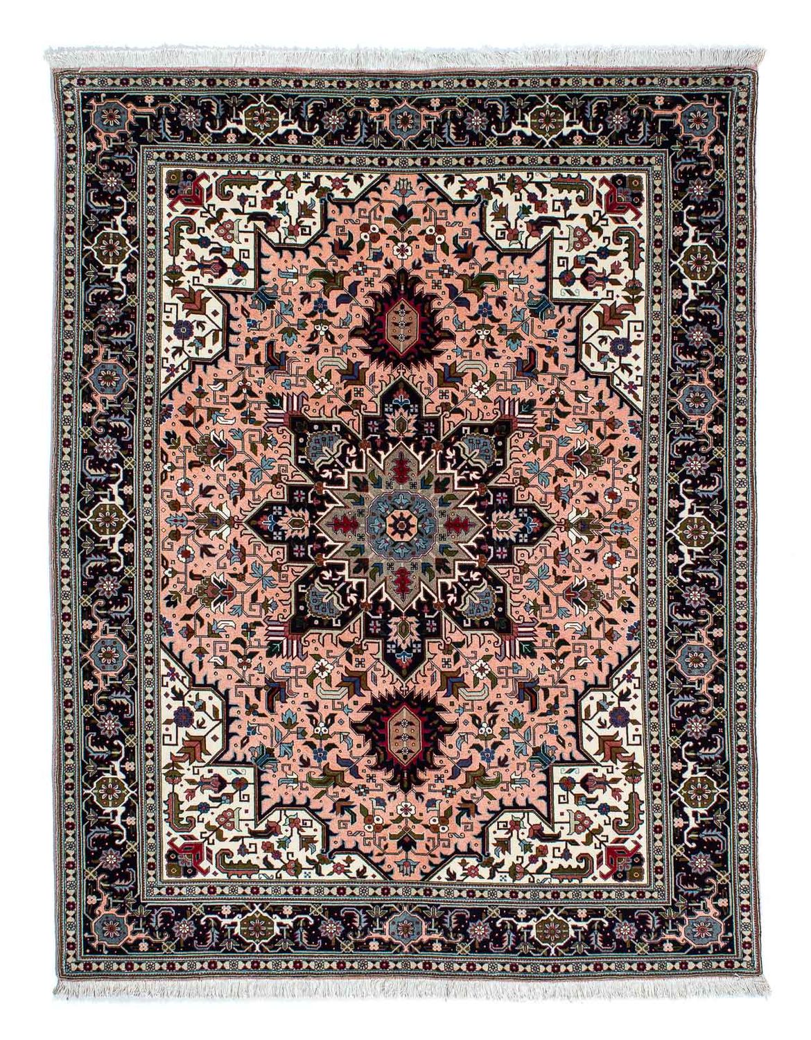 Persisk tæppe - Tabriz - Premium - 202 x 147 cm - lysrød
