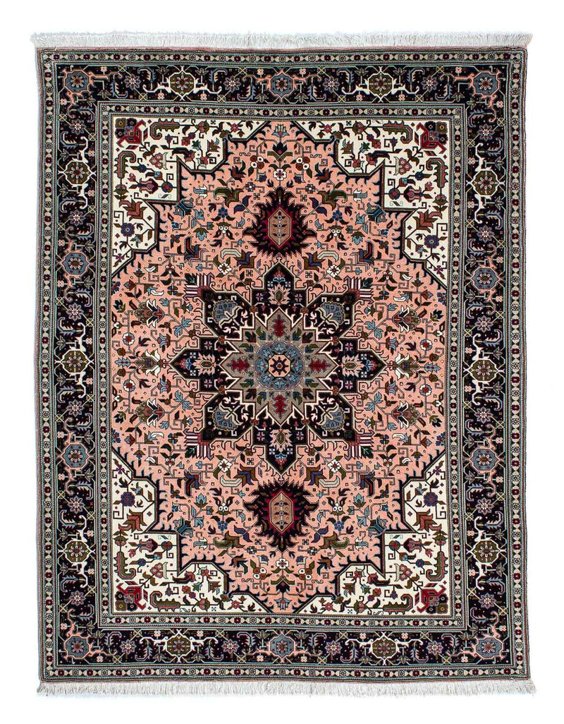 Persisk tæppe - Tabriz - Premium - 202 x 147 cm - lysrød