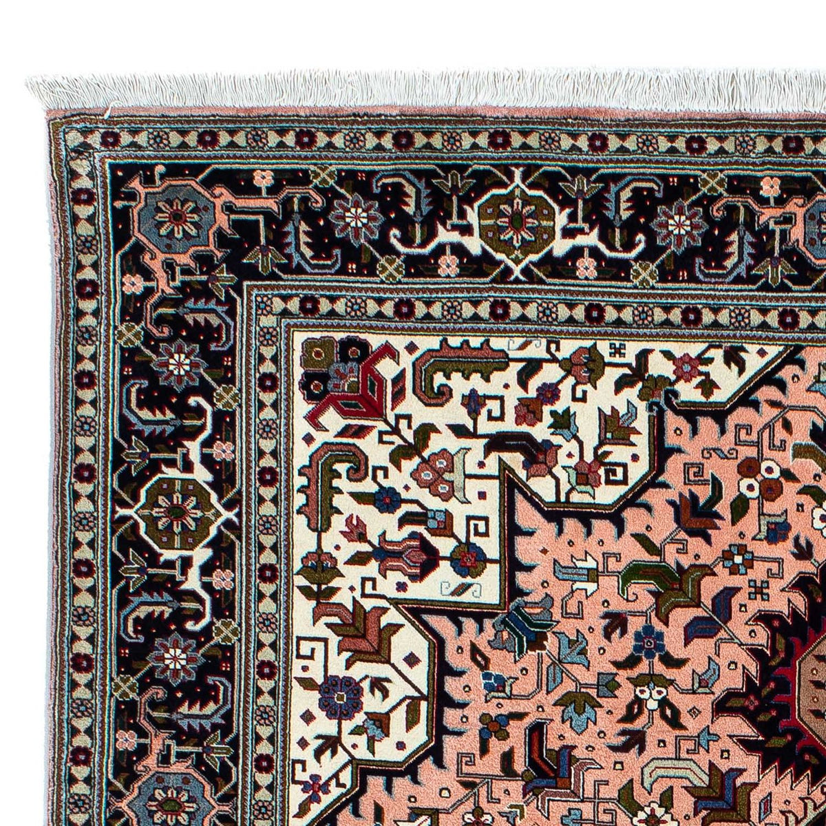 Persisk tæppe - Tabriz - Premium - 202 x 147 cm - lysrød