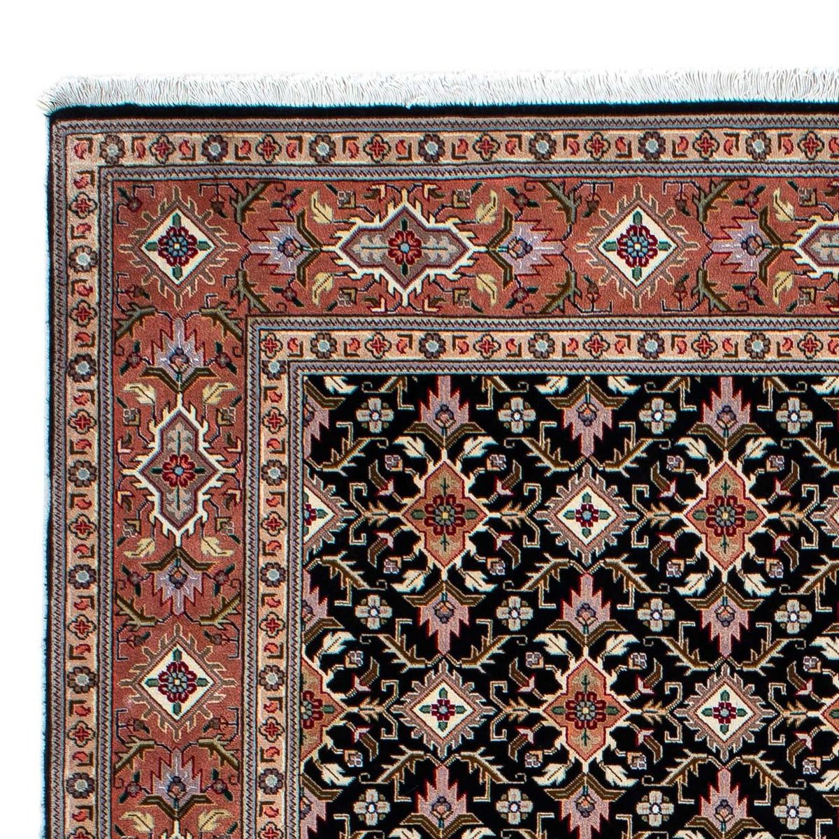 Persisk tæppe - Tabriz - Premium - 205 x 154 cm - mørkeblå